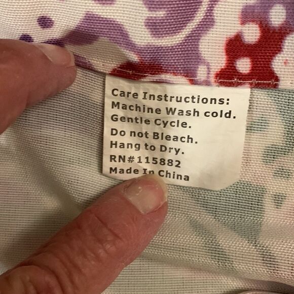 Bright and beautiful multicolor shower curtain EUC - Picture 3 of 5